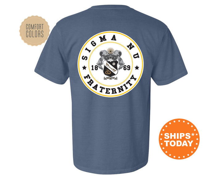 Sigma Nu Proud Crests Fraternity T-Shirt | Sigma Nu Greek Apparel | Fraternity Crest Shirt | Fraternity Rush Shirt | Comfort Colors Tee _ 13972g