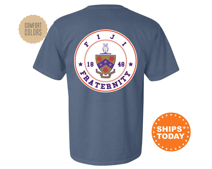 FIJI Proud Crests Fraternity T-Shirt | FIJI Greek Apparel | FIJI Fraternity Crest Shirt | Fraternity Rush Shirt | Comfort Colors Tee _ 13963g