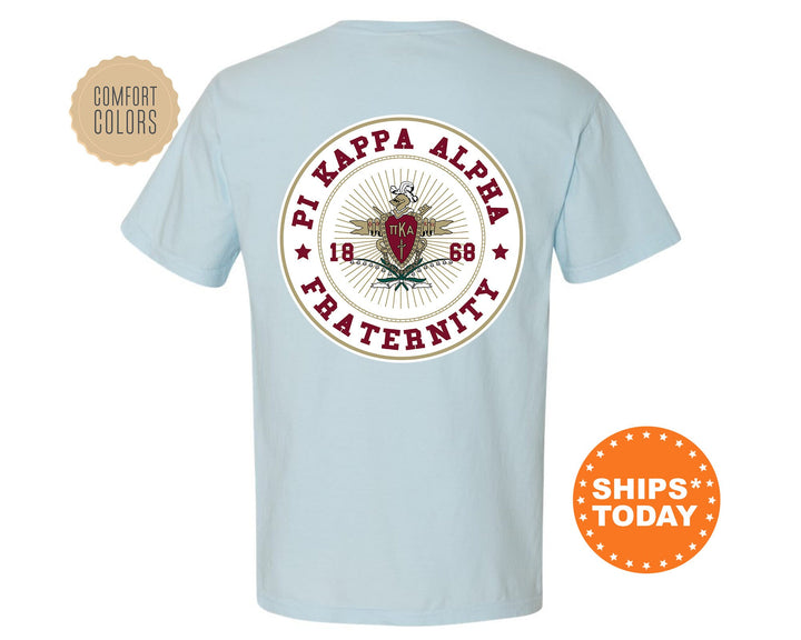 Pi Kappa Alpha Proud Crests Fraternity T-Shirt | PIKE Greek Apparel | PIKE Fraternity Crest | Fraternity Rush Shirt | Comfort Colors Tee _ 13967g