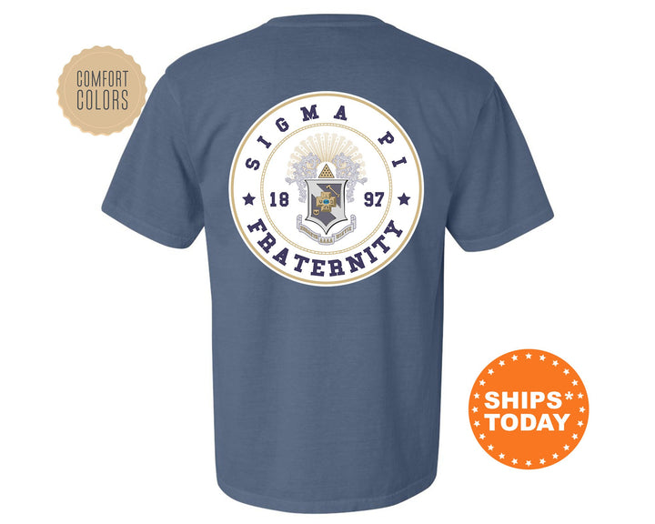 Sigma Pi Proud Crests Fraternity T-Shirt | Sigma Pi Greek Apparel | Fraternity Crest Shirt | Fraternity Rush Shirt | Comfort Colors Tee _ 13974g
