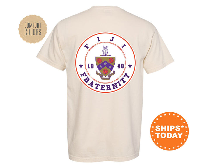 FIJI Proud Crests Fraternity T-Shirt | FIJI Greek Apparel | FIJI Fraternity Crest Shirt | Fraternity Rush Shirt | Comfort Colors Tee _ 13963g