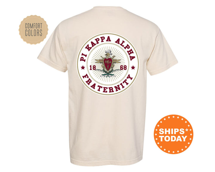 Pi Kappa Alpha Proud Crests Fraternity T-Shirt | PIKE Greek Apparel | PIKE Fraternity Crest | Fraternity Rush Shirt | Comfort Colors Tee _ 13967g