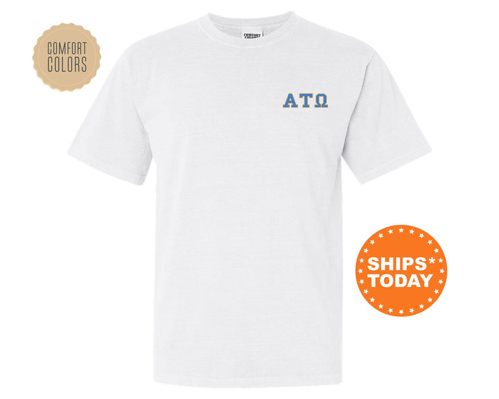 Alpha Tau Omega Proud Crests Fraternity T-Shirt | ATO Greek Apparel | Fraternity Crest | Fraternity Rush Shirt | Comfort Colors Tee _ 13952g