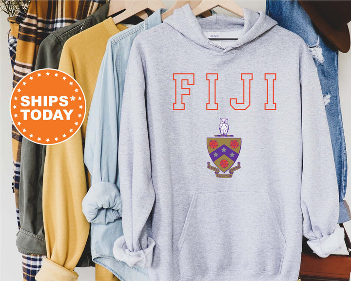 FIJI Iconic Tag Fraternity Sweatshirt | FIJI Hoodie | College Greek Apparel | Fraternity Bid Day Gift | FIJI Crewneck Sweatshirt _ 11005g