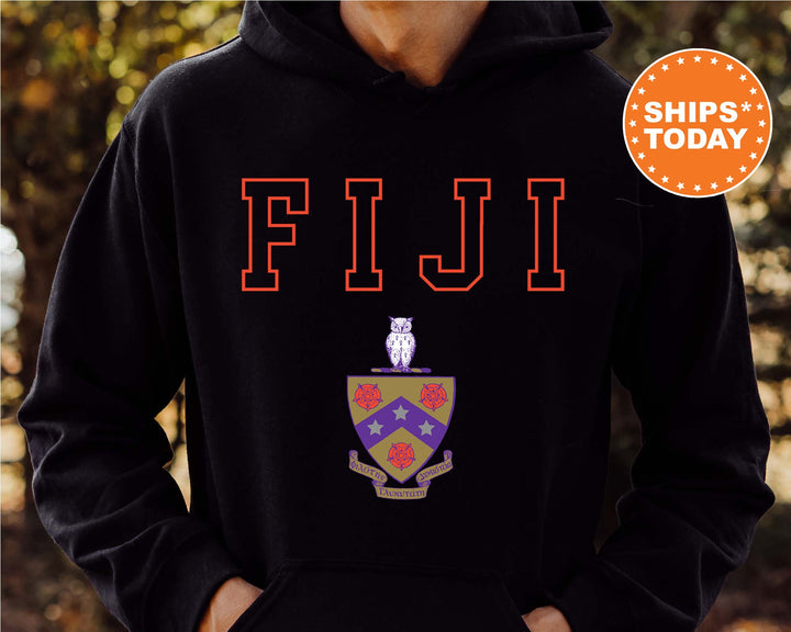 FIJI Iconic Tag Fraternity Sweatshirt | FIJI Hoodie | College Greek Apparel | Fraternity Bid Day Gift | FIJI Crewneck Sweatshirt _ 11005g