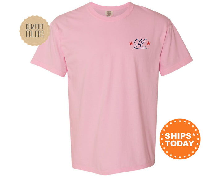 Sigma Alpha Epsilon Patriot Pledge Fraternity T-Shirt | SAE Fraternity Shirt | Fraternity Gift | Greek Life Apparel | Comfort Colors Tee _ 14136g