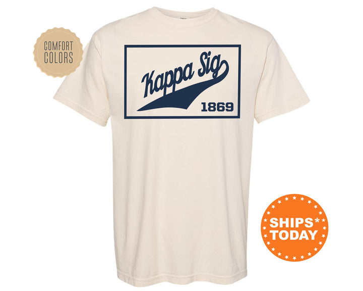 Kappa Sigma Baseball Boxed Comfort Colors Fraternity T-Shirt | Kappa Sig Greek Apparel | Game Day Shirt | Fraternity Rush Shirt _ 5966g