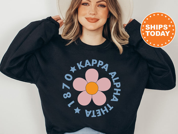 Kappa Alpha Theta Bright Floral Sorority Sweatshirt | THETA Hoodie | Big Little Sorority | Greek Sweatshirt | Cute Floral Sweatshirt _ 7451g