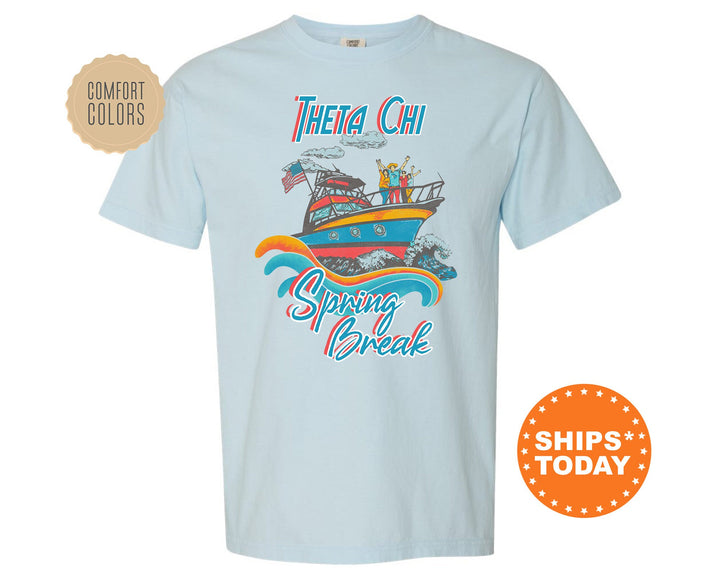 Theta Chi Boating Spring Break Comfort Colors Fraternity T-Shirt | Theta Chi Greek Apparel | Fraternity Gift | College Apparel _ 6817g