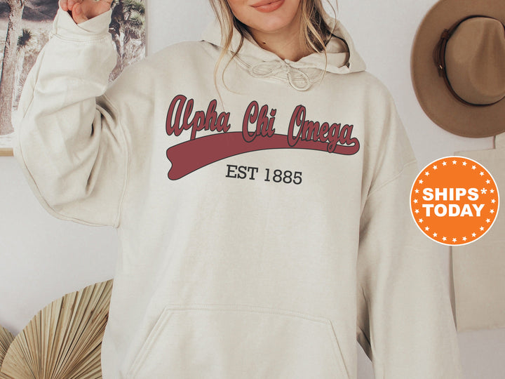 Alpha Chi Omega Baseball Sports Sorority Sweatshirt | Alpha Chi Omega Sweatshirt | Alpha Chi Merch | AXO Crewneck | Big Little Gift _ 5508g