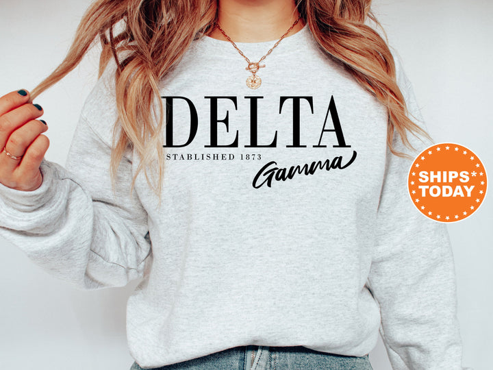 Delta Gamma Two Sizes Sorority Sweatshirt | Delta Gamma Sweatshirt | Dee Gee Crewneck | Delta Gamma Hoodie | Greek Apparel _ 7395g