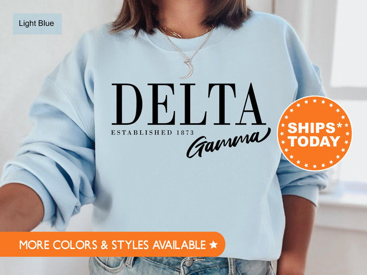 Delta Gamma Two Sizes Sorority Sweatshirt | Delta Gamma Sweatshirt | Dee Gee Crewneck | Delta Gamma Hoodie | Greek Apparel _ 7395g
