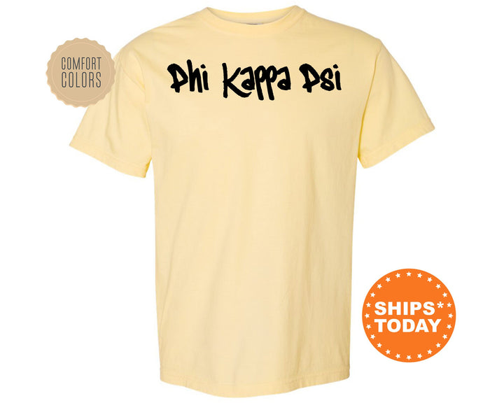 Phi Kappa Psi Painted Comfort Colors Fraternity T-Shirt | Phi Psi Greek Shirt | Phi Psi Fraternity Rush Shirt | Custom Greek Apparel _ 6463g