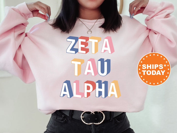 Zeta Tau Alpha Loud Box Sorority Sweatshirt | ZETA Retro Sweatshirt | Sorority Gifts | ZETA Sorority Apparel | Big Little Reveal _ 5584g