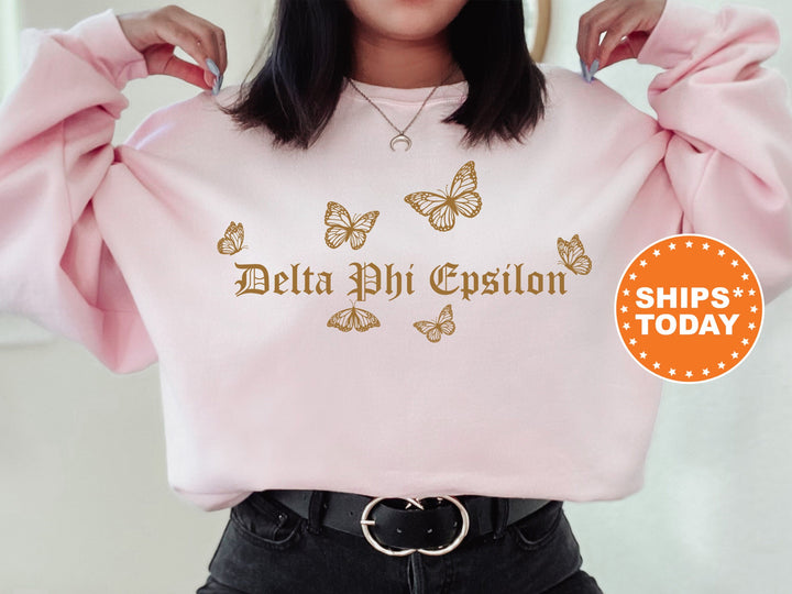 Delta Phi Epsilon Goldie Sorority Sweatshirt | DPHIE Sorority Merch | Big Little Reveal | DPHIE Sorority Gifts | College Sweatshirt
