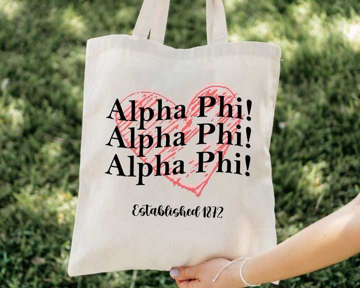 Alpha Phi Balloon Bliss Sorority Tote Bag | Alpha Phi College Sorority Bag | APHI Tote Bag | Big Little Sorority Gifts | Beach Bag _ 14980g