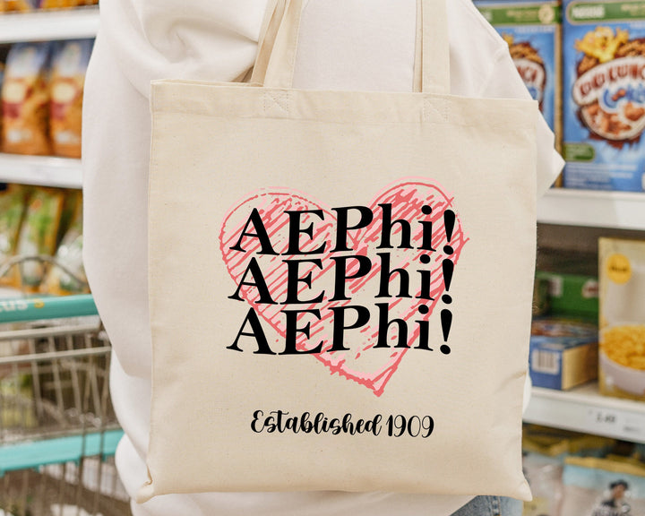 Alpha Epsilon Phi Balloon Bliss Sorority Tote Bag | AEPHI College Sorority Bag | AEPHI Tote Bag | Big Little Sorority | Beach Bag _ 14977g