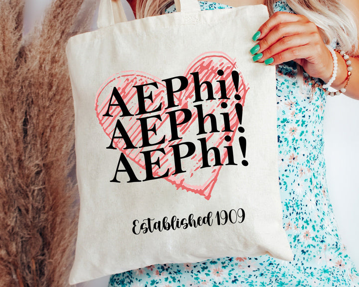 Alpha Epsilon Phi Balloon Bliss Sorority Tote Bag | AEPHI College Sorority Bag | AEPHI Tote Bag | Big Little Sorority | Beach Bag _ 14977g