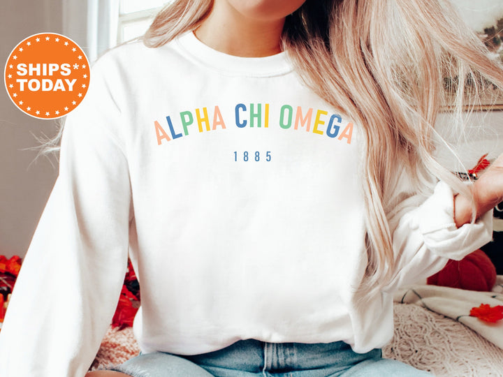 Alpha Chi Omega Retro and Year Sorority Sweatshirt | Alpha Chi Retro Sweatshirt | Sorority Hoodie | Big Little Sorority Reveal _ 8216g