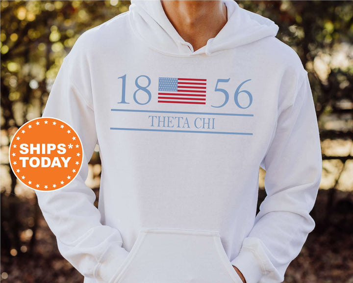 Theta Chi Flag Year Fraternity Sweatshirt | Theta Chi Hoodie | Fraternity Gift | OX Greek Sweatshirt | College Apparel _ 6013g