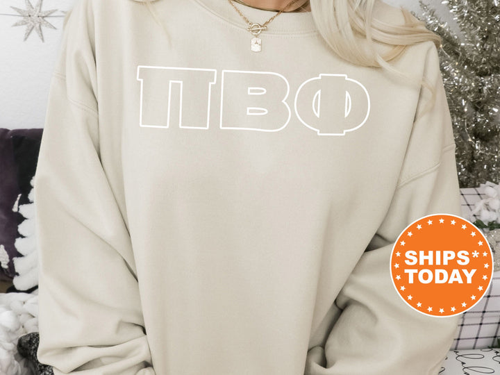 Pi Beta Phi Barely There Sorority Sweatshirt |  Pi Phi Greek Letters Sweatshirt | Big Little Gift | Sorority Letters | Pi Phi Hoodie _ 8470g