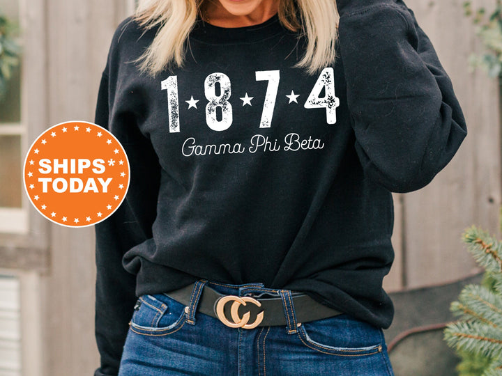 Gamma Phi Beta Era Star Sorority Sweatshirt | Gamma Phi Crewneck Sweatshirt | Sorority Hoodie | Big Little Reveal | Greek Apparel _ 11248g