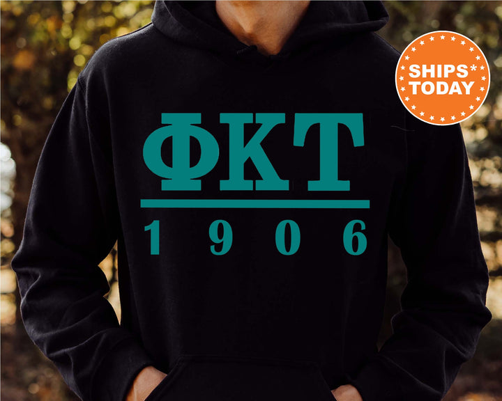 Phi Kappa Tau Lettered Basic Fraternity Sweatshirt | Phi Tau Greek Letters Sweatshirt | Fraternity Gift | College Greek Apparel _ 6156g