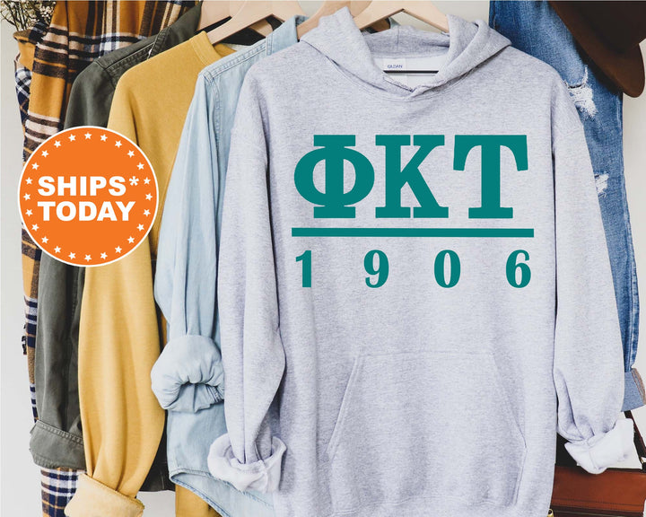 Phi Kappa Tau Lettered Basic Fraternity Sweatshirt | Phi Tau Greek Letters Sweatshirt | Fraternity Gift | College Greek Apparel _ 6156g