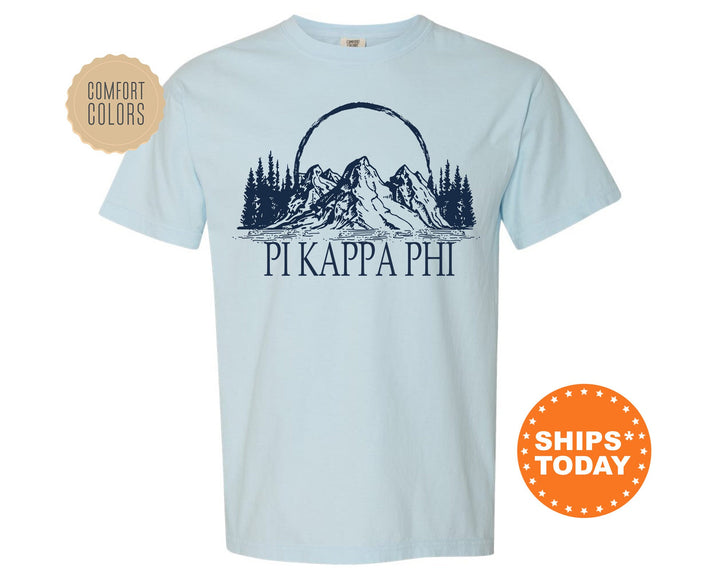 Pi Kappa Phi Epic Mountains Fraternity T-Shirt | Pi Kapp Greek Shirt | Fraternity Gift | College Greek Apparel | Comfort Colors Tee _ 6221g