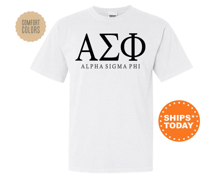 Alpha Sigma Phi Block Letter Fraternity T-Shirt | Alpha Sig Greek Letters Shirt | Fraternity Letters | College Shirt | Comfort Colors Tee _ 6049g