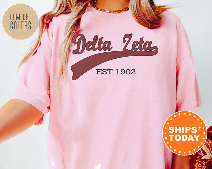 Delta Zeta Baseball Sports Sorority T-Shirt | Dee Zee Greek Apparel | Big Little Sorority Shirt | Sorority Merch | Comfort Colors Shirt _ 5521g