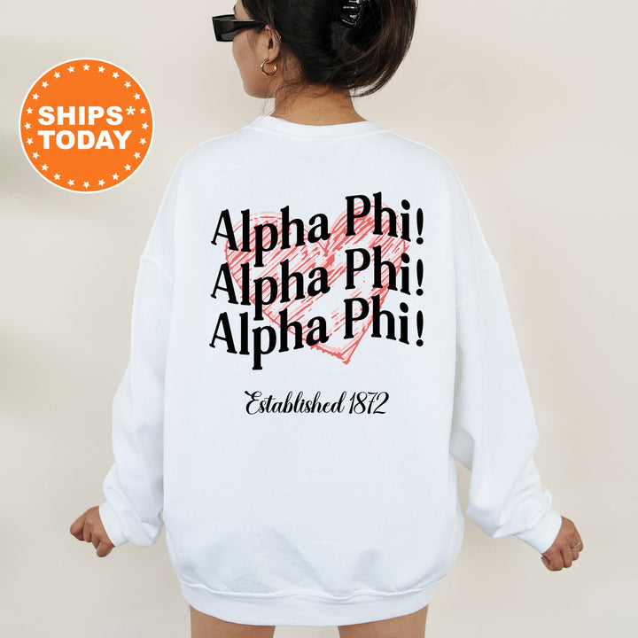 Alpha Phi Balloon Bliss Sorority Sweatshirt | Alpha Phi Sweatshirt | APHI Sorority Hoodie | Sorority Initiation | Big Little Gift 13689g