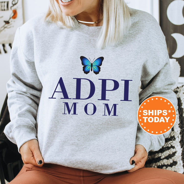Alpha Delta Pi Butterfly Mom Sorority Sweatshirt | ADPI Mom Sweatshirt | Sorority Mom Hoodie | Big Little Family | Gifts For Mom