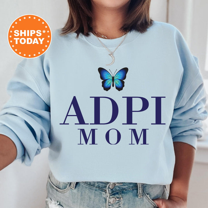 Alpha Delta Pi Butterfly Mom Sorority Sweatshirt | ADPI Mom Sweatshirt | Sorority Mom Hoodie | Big Little Family | Gifts For Mom