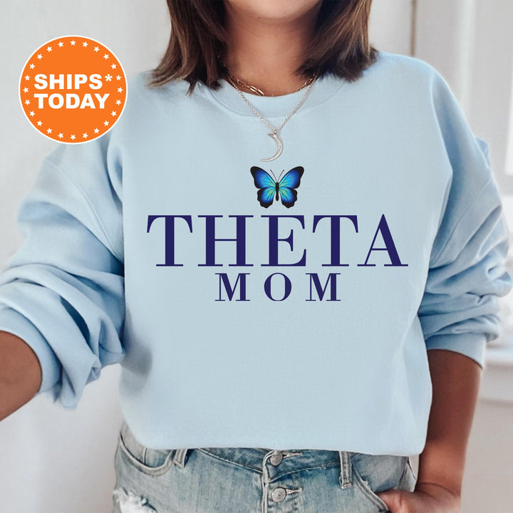 Kappa Alpha Theta Butterfly Mom Sorority Sweatshirt | THETA Mom Sweatshirt | Sorority Mom Hoodie | Big Little Family | Gift For Mom