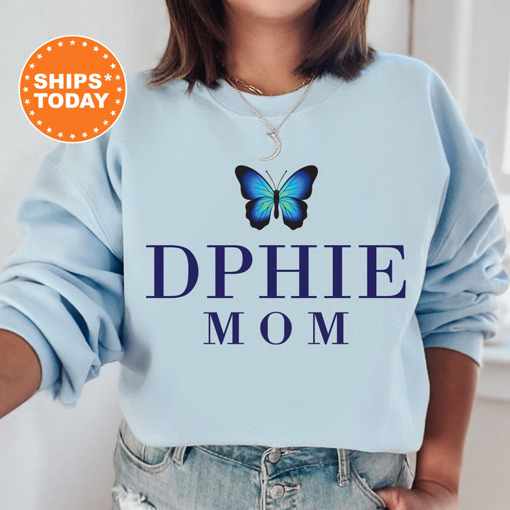 Delta Phi Epsilon Butterfly Mom Sorority Sweatshirt | DPHIE Mom Sweatshirt | Sorority Mom Hoodie | Big Little Family | Gift For Mom