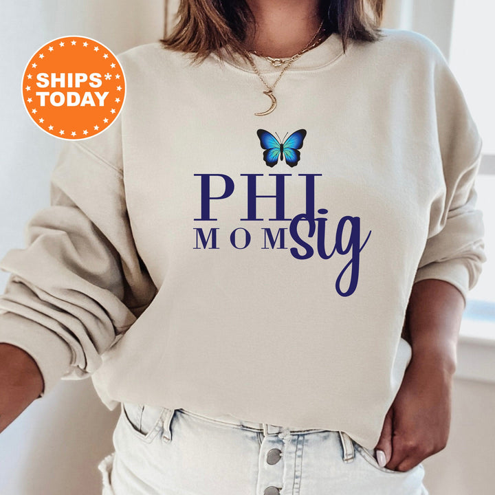 Phi Sigma Sigma Butterfly Mom Sorority Sweatshirt |  Phi Sig Mom Sweatshirt | Sorority Mom Hoodie | Big Little Family | Gift For Mom