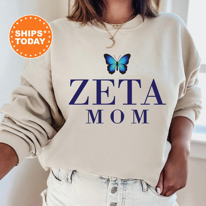 Zeta Tau Alpha Butterfly Mom Sorority Sweatshirt | ZETA Mom Sweatshirt | Sorority Mom Hoodie | Big Little Family | Gifts For Mom