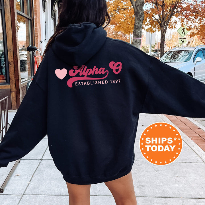 Alpha Omicron Pi Heart Haven Sorority Sweatshirt | Alpha Omicron Pi Hoodie | Alpha O Sweatshirt | Big Little Reveal | Sorority Gift