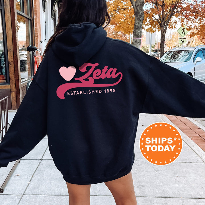 Zeta Tau Alpha Heart Haven Sorority Sweatshirt | Zeta Tau Alpha Hoodie | Zeta Sweatshirt | Sorority Apparel | Big Little Sorority 13553g