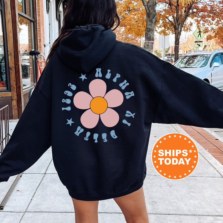Alpha Xi Delta Petal Print Sorority Sweatshirt | Alpha Xi Delta Sweatshirt | AXID Big Little Gift | Sorority Hoodie | Greek Apparel