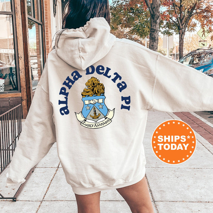 Alpha Delta Pi Sorority Style Sorority Sweatshirt | ADPI Sorority Hoodie | Big Little | Greek Apparel | Alpha Delta Pi Sweatshirt