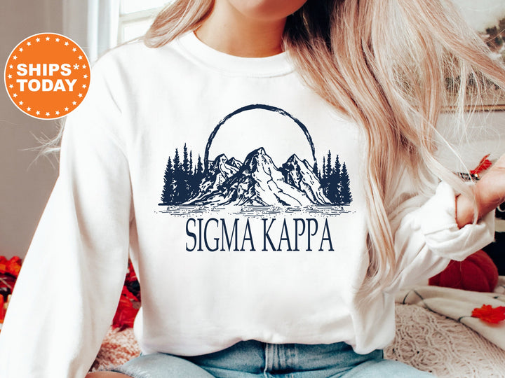 Sigma Kappa Summer Mountain Sorority Sweatshirt | Sig Kap Sweatshirt | Sorority Apparel | Big Little Reveal | Sigma Kappa Hoodie _ 5807g