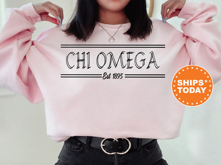 Chi Omega Retro Fitted Sorority Sweatshirt | Chi O Sorority Hoodie | Big Little Gift | Sorority Merch | College Greek Sweatshirt _ 7341g