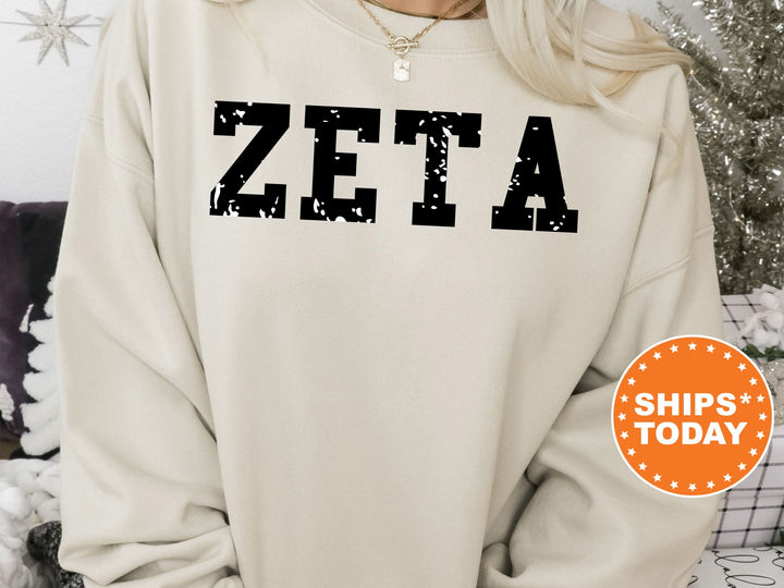 Zeta Tau Alpha Twin Dotted Sorority Sweatshirt | Zeta Greek Sweatshirt | Sorority Apparel | ZETA Big Little Gift | Sorority Merch _ 7305g