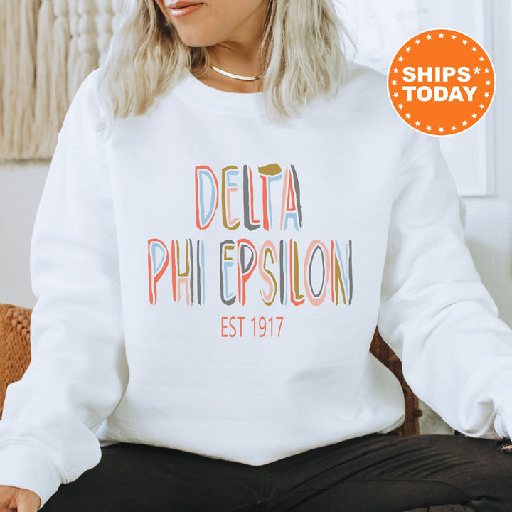 Delta Phi Epsilon Olivia Sorority Sweatshirt | DPHIE Sweatshirt | Sorority Merch | Big Little Reveal | Sorority Rush | Greek Apparel