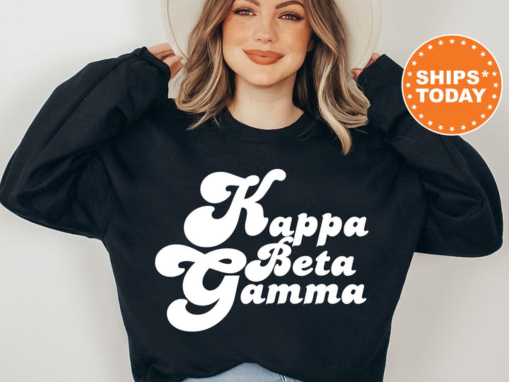 Kappa Beta Gamma 80's Disco Sorority Sweatshirt | KBG Sorority Apparel | Big Little Reveal | Sorority Gift | College Greek Apparel _ 8484g
