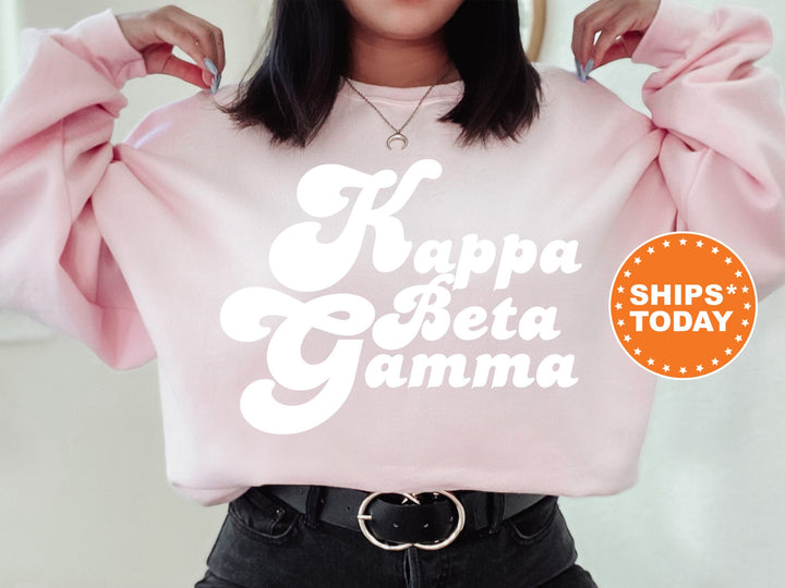Kappa Beta Gamma 80's Disco Sorority Sweatshirt | KBG Sorority Apparel | Big Little Reveal | Sorority Gift | College Greek Apparel _ 8484g