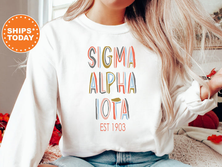 Sigma Alpha Iota Cooper Sorority Sweatshirt | SAI Sorority Hoodie | Sorority Apparel | Big Little Reveal | College Greek Apparel _ 8676g