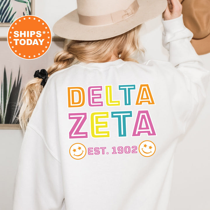 Delta Zeta Frisky Script Sorority Sweatshirt | Delta Zeta Sweatshirt | Dee Zee Merch | Greek Apparel | Big Little Sorority Gift _ 14024g